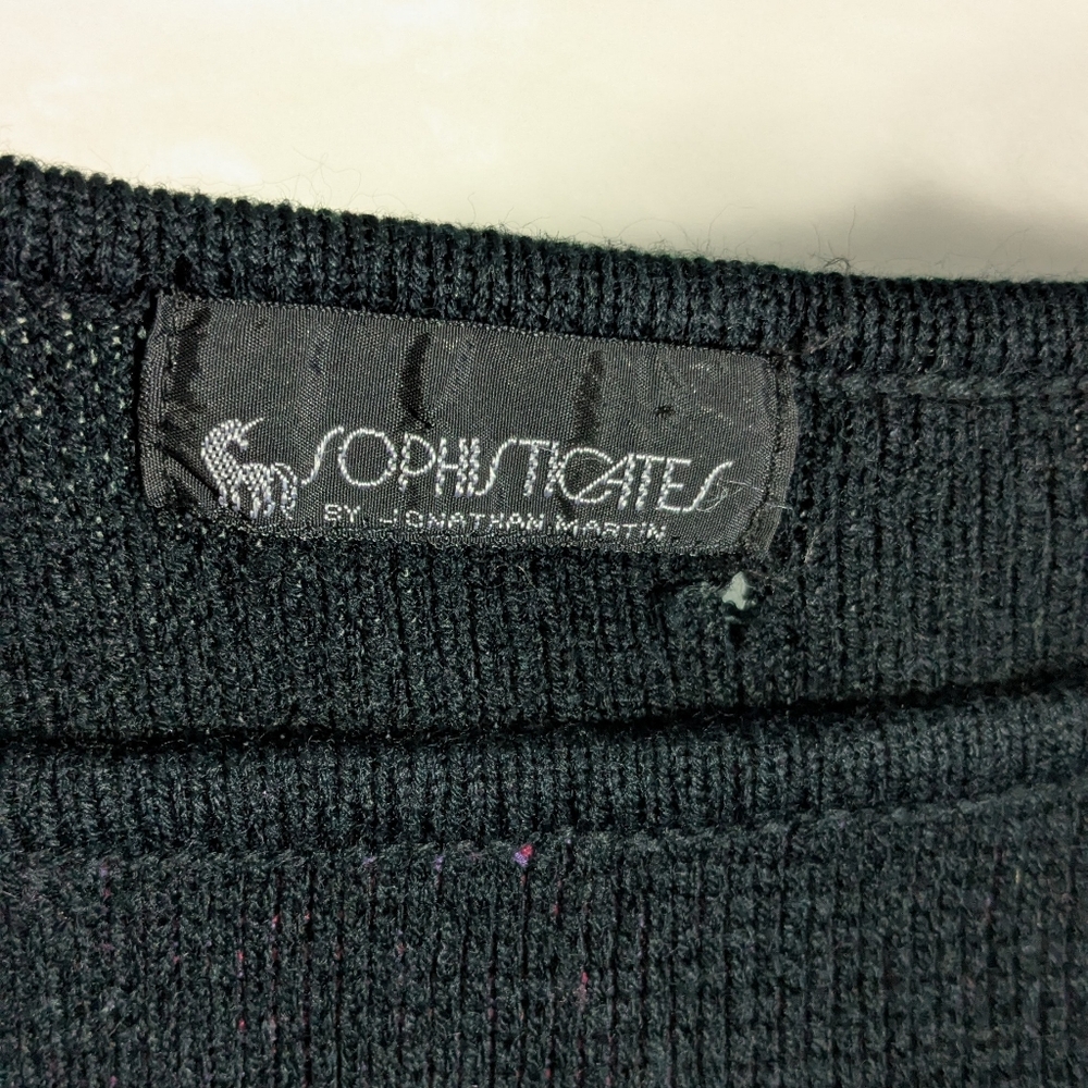 Sophisticates by Jonathan Martin floral knit crewneck sweater - Picture 2 of 12